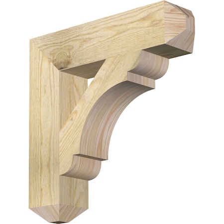 Ekena Millwork Olympic Craftsman Rough Sawn Bracket, Douglas Fir, 4"W x 18"D x 18"H BKT04X18X18OLY04RDF